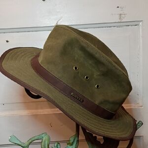 Orvis Khaki Adventure Hat with Brown Band